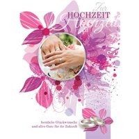 CACTUS Hochzeitskarte, Lila Blume – Bild 2