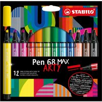 STABILO Fasermaler Pen 68 MAX, 12er Kartonetui ARTY
