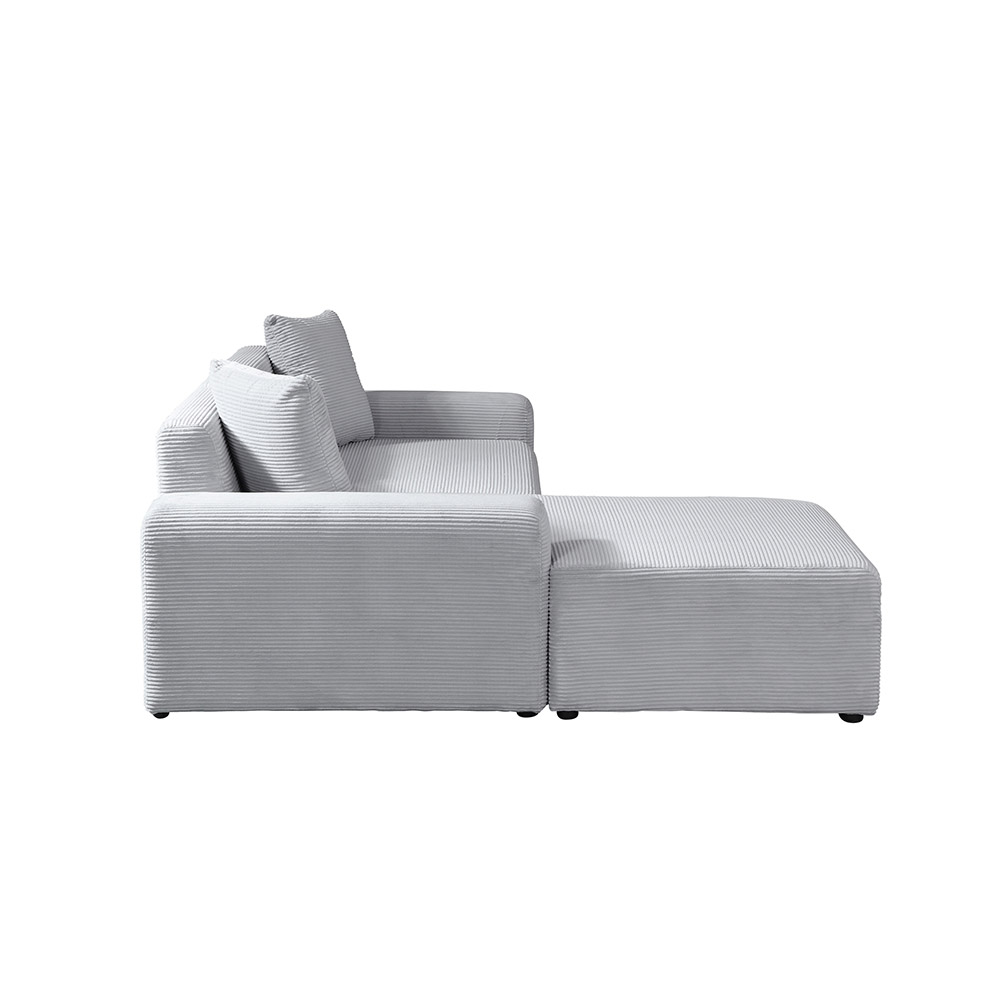 Home Deluxe 4058166434098 Ecksofa Grau – Bild 4