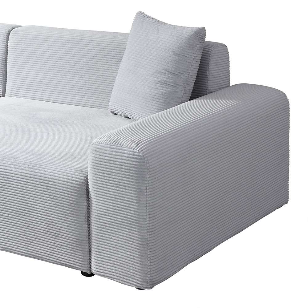 Home Deluxe 4058166434098 Ecksofa Grau – Bild 5