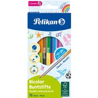 Pelikan Zweifarb-Buntstifte Bicolor, rund, 12er Kartonetui – Bild 2