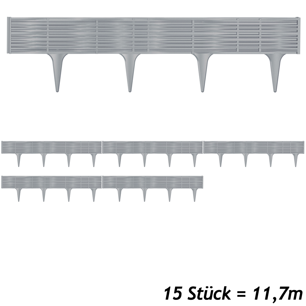 Deuba Beeteinfassung 3er-Set Grau 11,7m – Bild 3