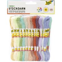 folia Stickgarn, Pastell, 52 Docken à 8 m, farbig sortiert – Bild 2