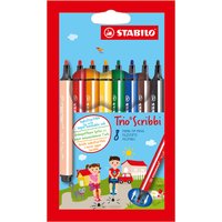 STABILO Fasermaler Trio Scribbi, 8er Kartonetui
