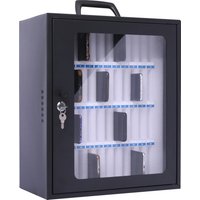 pavo Smartphone-Schrank, für 48 Smartphones, dunkelgrau
