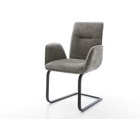 Freischwinger Vinja-Flex Bouclé Soft Schlamm Freischwinger flach Schwarz