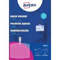 AVERY Namensschild mit Clip, 90 x 60 mm