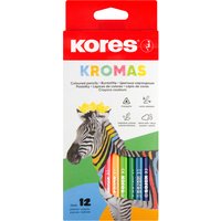 Kores Dreikant-Buntstifte, Kromas, 12er Karton-Etui – Bild 2