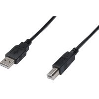 DIGITUS USB 2.0 Anschlusskabel, USB-A - USB-B Stecker, 0,5 m