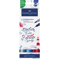 FABER-CASTELL Aquarellmarker GOLDFABER, 6er Etui Sea