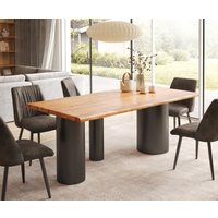 DELIFE Esstisch Edge Akazie Schwarz – Bild 2