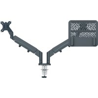 LEITZ Monitorarm Ergo mit Notebookhalterung, samtgrau