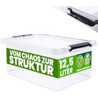 Deuba Aufbewahrungsbox 39x29x17cm 12,5L transparent stapelbar BPA-frei