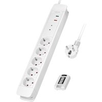 LogiLink Steckdosenleiste, 5-fach, mit Fernbedienung, weiß – Bild 2