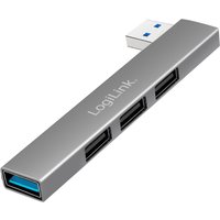 LogiLink USB 3.0 Ultraslim-Hub, 4-Port, Aluminiumgehäuse