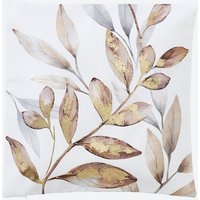 Kissenhülle mit Blatt-Motiv, ca. 40x40 cm