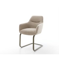 Freischwinger Pejo-Flex Bouclé Schlamm Freischwinger flach Effektfinish Titan Taschenfederkern