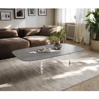 DELIFE Edge Couchtisch Keramik Grau