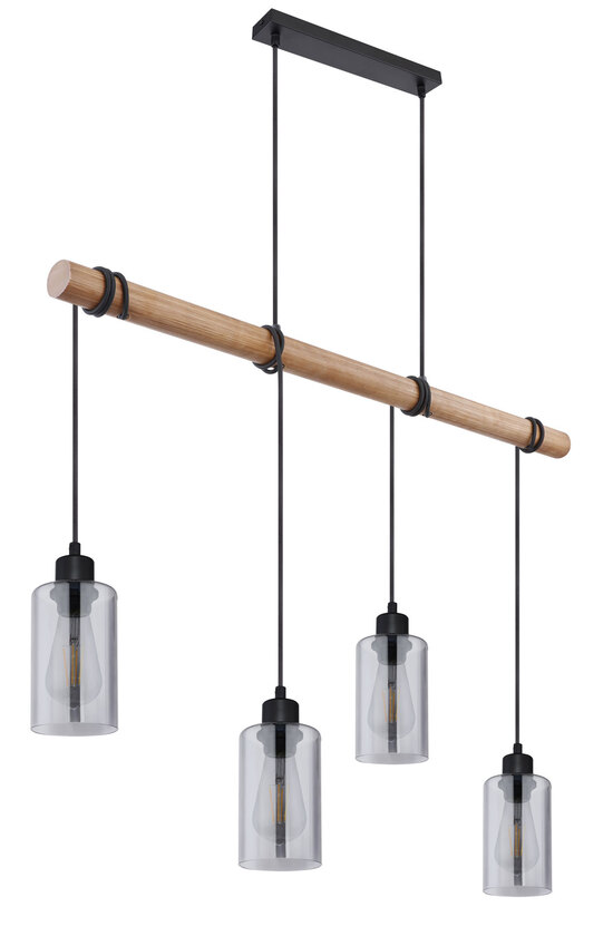 HADERA Pendellampe grau, schwarz 15465-4, B/H/T: 98 x 130 x 15 cm, Glas, Metall – Bild 4