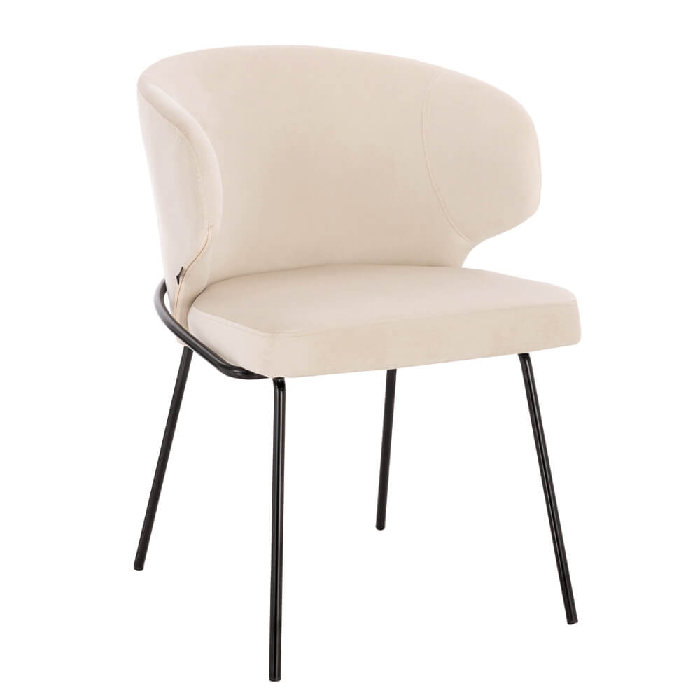 Esszimmerstuhl AMARA Samt - 5er Set Beige – Bild 5