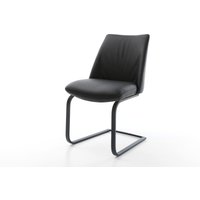 Freischwinger Elso-Flex Echt-Leder Schwarz Freischwinger flach Schwarz Taschenfederkern