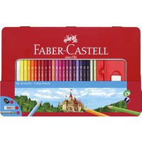 FABER-CASTELL Hexagonal-Buntstifte CASTLE, 48er Metalletui
