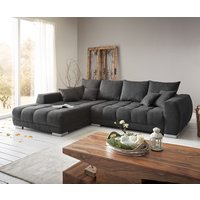 DELIFE Josea Ecksofa Schwarz links