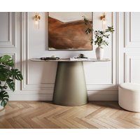 Konsolentisch Edge Boot 140x40 cm Keramik Patagonia Poliert Conos Metall Effektfinish Titan – Bild 2