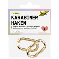 folia Karabinerhaken L, 41 x 25 mm, gold