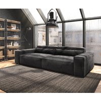 DELIFE Sirpio XL Sofa Mikrofaser Schwarz