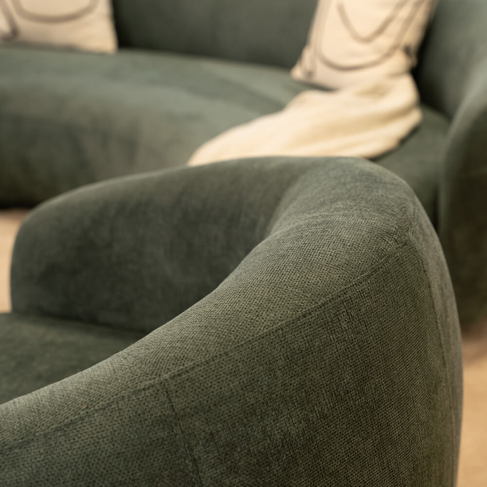 Home Deluxe 4058166314437 Sofa Dunkelgrün – Bild 3