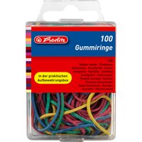 herlitz Gummiringe, farbig sortiert, Größen-Mix