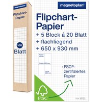 magnetoplan Flipchart-Block, 650 x 930 mm, flach
