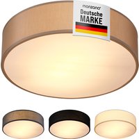 monzana® Deckenlampe Taupe Stoff Ø30cm