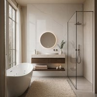 SPC Wandpaneele EDA 4er Set 114x54 cm Marmor Weiß Hochglanz