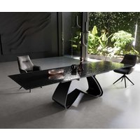 DELIFE Edge Esstisch ausziehbar schwarz