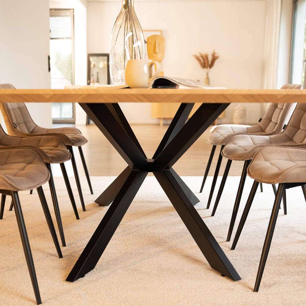 Home Deluxe 4058166271525 Esstisch Fishbone Oak – Bild 5