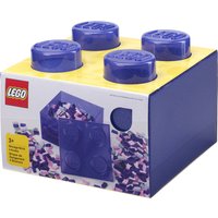 LEGO Aufbewahrungsstein STORAGE BRICK 4 GLITTER, violett – Bild 2