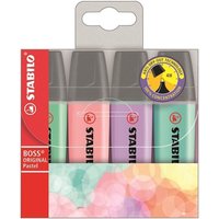 STABILO Textmarker BOSS ORIGINAL Pastel, 4er Kunststoffetui – Bild 2