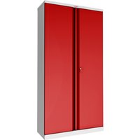 phoenix Aktenschrank SCL1891, aus Stahl, lichtgrau/rot