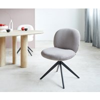 Drehstuhl Nube-Flex Cord Silbergrau Kreuzgestell breit Schwarz 360 drehbar Taschenfederkern