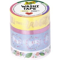 folia Deko-Klebeband Washi-Tape, FOLLOW THE RABBIT, 4er Set