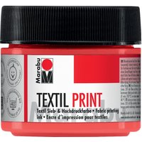 Marabu Textilfarbe, Textil Print, lampenschwarz, 100 ml