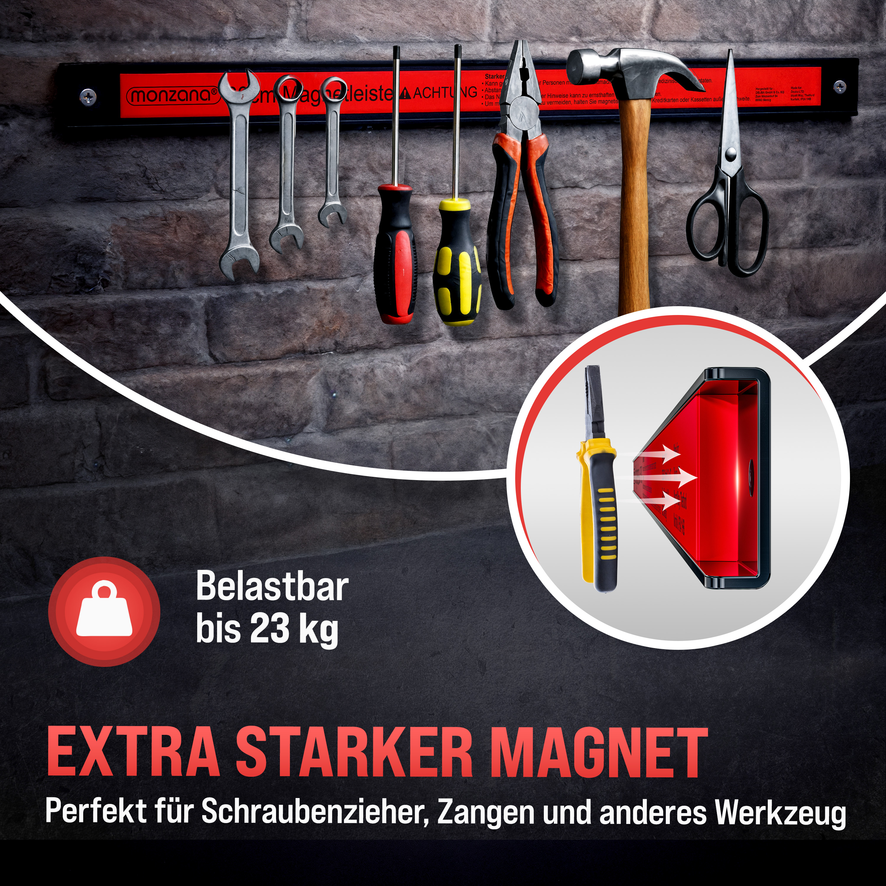 Deuba Magnetleiste 6er-Set 60cm inkl Montagematerial – Bild 3