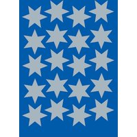 HERMA Weihnachts-Sticker DECOR, Sterne, 21 mm, silber