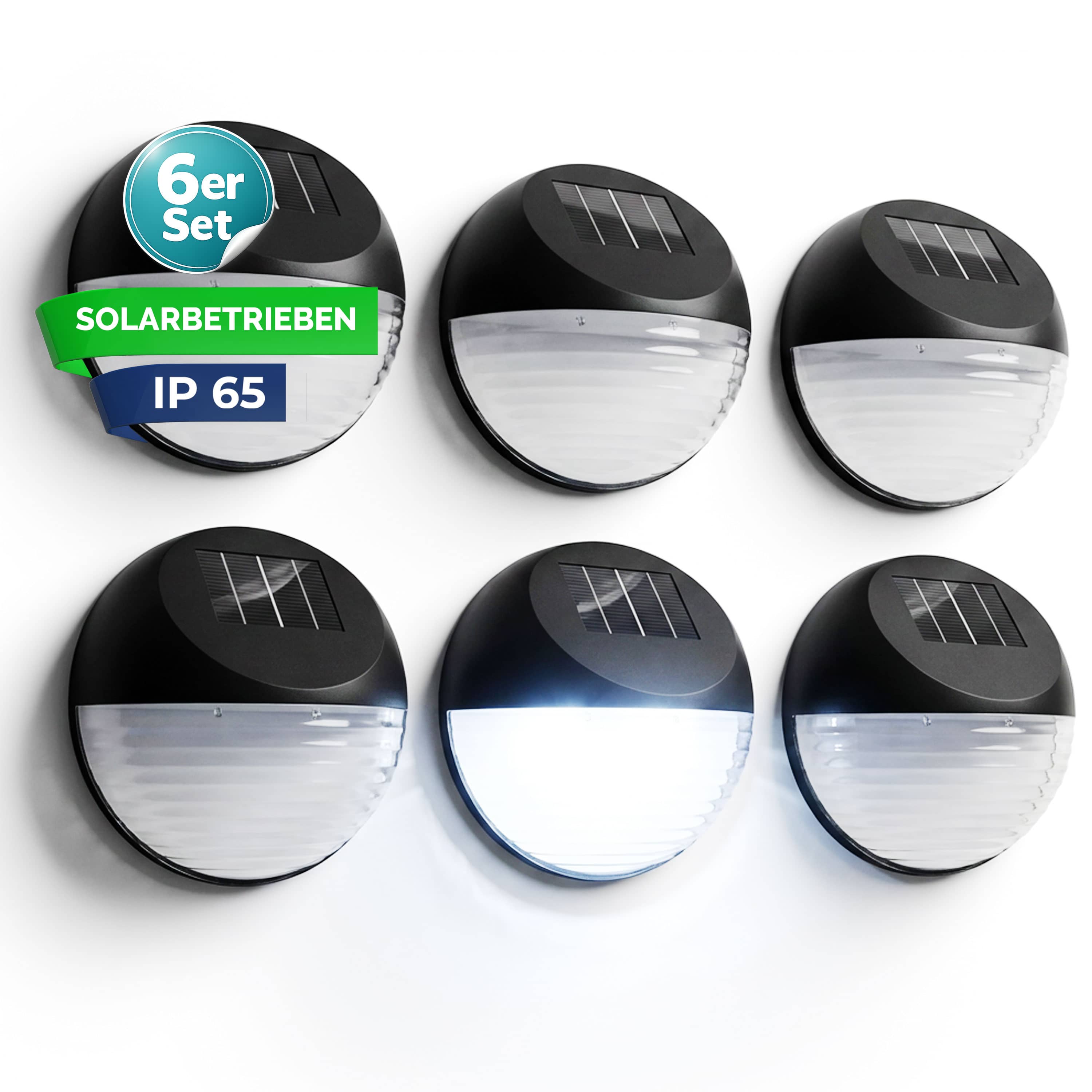 monzana 104176 LED Solarwandleuchte Set – Bild 3