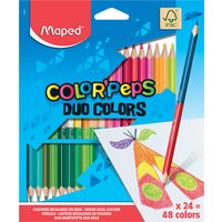 Maped Dreikant-Buntstift COLOR, PEPS DUO, 24er Kartonetui