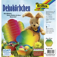 folia Dekokörbchen aus Regenbogenkarton, Durchm.: 150 mm – Bild 2
