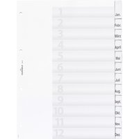 DURABLE Kunststoff-Register, A4, 12-teilig, transparent – Bild 2
