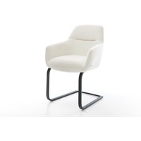 Freischwinger Pejo-Flex Bouclé Soft Beige Freischwinger flach Schwarz Taschenfederkern